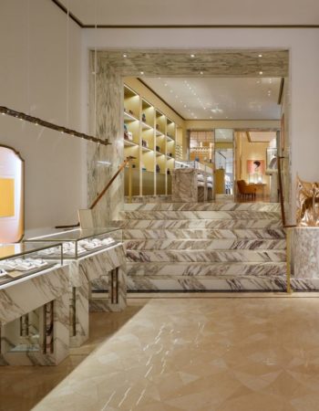 Barcelona: facing counters and stairs in pavonazzetto, portals in imperial breach.
Courtesy of Bulgari
[wp-svg-icons icon="search-2" wrap="h1"]